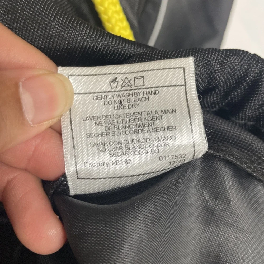 Adidas‎ Drawstring Gym Sack with Zip Pockets and Mesh Panel Black With Yellow